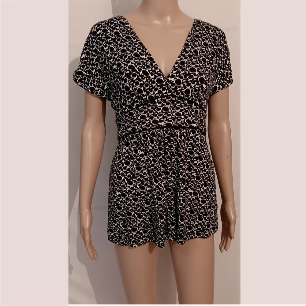Elle White and Black Mini Dress Size X Small